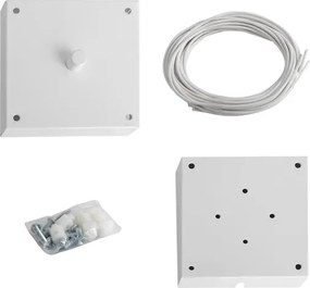 Kit Pendente Quadrado Branco Para Plafon