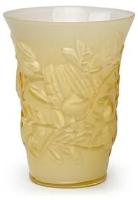 Vaso Pássaro Âmbar Leitoso Murano Cristais Cadoro