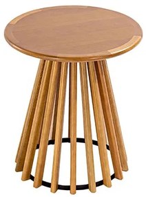 Mesa Lateral Dover Redonda Verniz Mel - 72747 Sun House