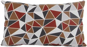 Capa almofada LYON Veludo estampado Triangulo Grande Terracota 30x50cm