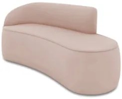 Sofá 3 Lugares Para Sala 180cm Orgânico Wendi Veludo Rose I01  - Mpoze