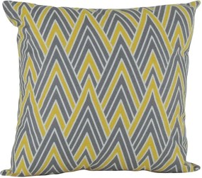 Capa almofada LYON Veludo estampado Chevron amarelo 50x50cm