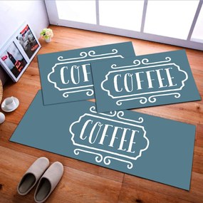 Tapete de Cozinha Coffee Paris - 40x60cm - Kit de Tapete de Cozinha, 3 Peças