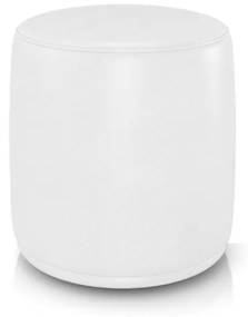 Puff Redondo Orgânico para Sala Malu Sintético PU M11 - D'Rossi - Branco