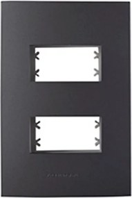 Placa 4X2 Suporte 2 Modulos Grafite Inova Pro Class