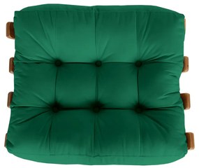 Puff Decorativo Sala de Estar Costela Rib Suede Verde Bandeira