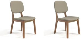 Kit Com 2 Cadeiras De Jantar Detroit Nature/Areia - Tebarrot Móveis