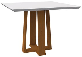 Mesa de Jantar Leka 100 cm Off White Base Ypê - D'Rossi