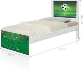 Cama Solteiro Infantil 195x96cm para Quarto Personagens K02 - D'Rossi - COPA FUTEBOL