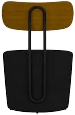 Poltrona Decorativa para Sala de Estar Redonda 53cm Le Moon Z32 Veludo