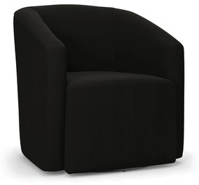 Poltrona Decorativa Base Giratória Kit 2 Stella Max Suede D03 - D'Rossi - Preto