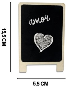 Placa Decorativa Branca 15,5X5,5 cm - D'Rossi