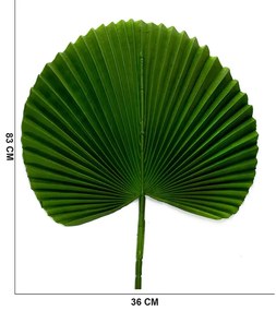 Folha Artificial Latânia Leque Realista Verde Escuro 83 Cm - D'Rossi