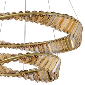 Pendente Mandala Duplo Ø40 E Ø60X8Cm Led 100W 3000K Bivolt Alumínio Do...