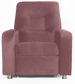 Poltrona Do Papai Reclinável Madri Suede Rosê