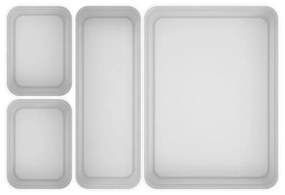 Conjunto Organizadores De Gaveta Logic Mini/M/G - Branco