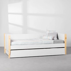 Bicama Sofá Noah com Pés Natural - Branco Fosco