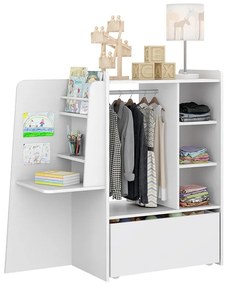 Closet Guarda Roupa Infantil Mimo Com Banquinho - Branco