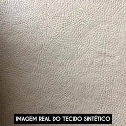 Poltrona Sala Pé Metal Dourado Kit 2 Ana Sintético Bege - Ibiza