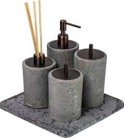 Conjunto Banheiro 4 Pçs Petra  Bronze Escovado