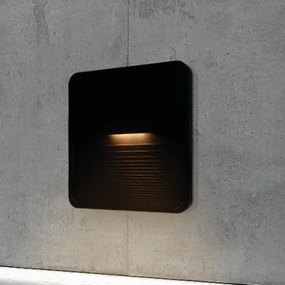 Balizador Fit Sobrepor 2W Led 3000K Ip65 Preto 12X12X1,2Cm | Opus Dn 8... (Preto)