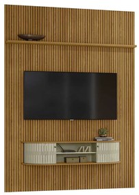 Home Theater Killua 2 Portas Deslizantes MDP até 65 Cumaru/Opala G97 - Gran Belo