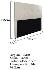 Cabeceira King Marseille P02 195 cm Corano - ADJ Decor