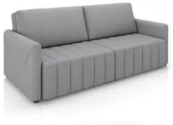 Sofá Cama Casal Retrátil 2 Lugares 192cm Atlas Z32 Linho Cinza - Mpoze