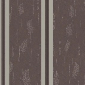 Papel de Parede Listrado Com Plumas