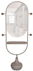 Espelho Cabideiro Zuri Base Cimento Champagne - 77780 Sun House