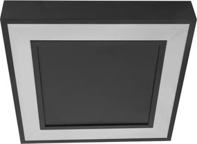 Plafon Led Sobrepor 16,8W Luz Amarela Fitedge - PRETO