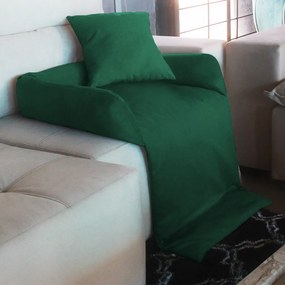 Protetor Para Sofá para Cães ou Gatos Médio Porte Fofinho Pet Protect Suede Verde Bandeira