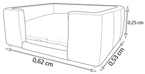 Caminha Cão Cama Pet Lili P/ Cães e Gatos Almofada Lavável Suede Cores - Cinza
