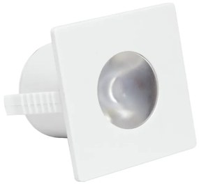 Spot De Embutir Mini Quadrado 1,2W Led 3000K Bivolt 3,5X3,5X2,8Cm Down...