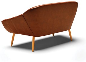 Namoradeira 02 Lugares Giovana Corano Pés Palito Castanho - Indo Decorar - Nozes