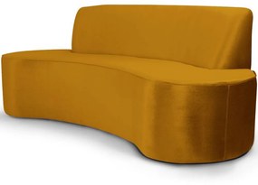 Sofá 3 Lugares Sala de Estar 230 cm Bélgica Veludo Mostarda G15 - Gran Belo