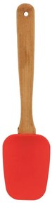 Pá de Silicone e Bambu Vermelha 24 cm