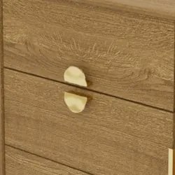 Cômoda Para Quarto 93cm Com Espelho Nara Nature V02 - Mpozenato