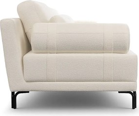 Sofá 4 Lugares Living 274cm Pé Ferro Romeu Bouclê Off White K01 - D'Rossi