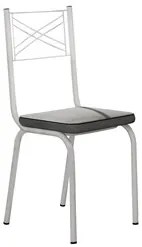 Kit 2 Cadeiras 119 Europa Branco/Platina - Artefamol