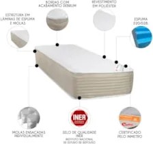 Colchão Solteiro One Face Revolution Tecnopedic 88x188x30cm - Castor