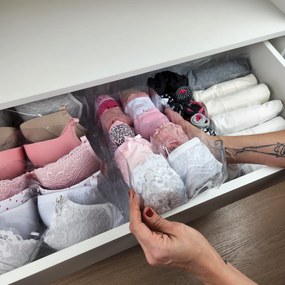 Kit Com 3 Organizadores de Gaveta Dupla Invisíveis - 12 nichos