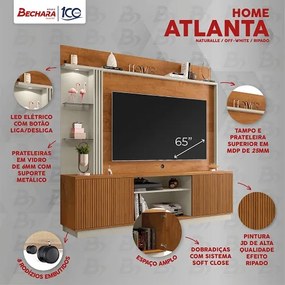Home Atlanta Naturalle/Off White/Ripado – Bechara Móveis