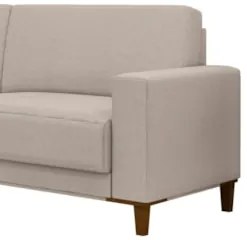 Sofá 3 Lugares 214cm Com 02 Poltronas Zaire Z32 Linho Areia    - Mpoze