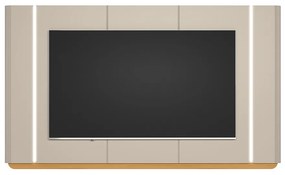Painel Decorativo Switch MDP/MDF TV até 75 Polegadas com Fita LED Tauari/Off White G77 - Gran Belo