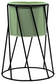 Kit Vaso Suporte Tripé Chão Planta Cachepot Jardinagem Ferro
