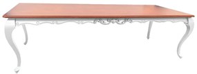 Mesa de Jantar Lavanda 10 Lugares - Branco com Lâmina Freijó