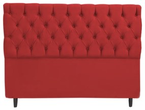 Cabeceira Cama Box Solteiro 100cm Nicole Suede Vermelho - Sheep Estofados - Vermelho