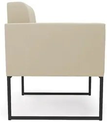 Poltrona Base Industrial Preto Kit 2 Ana Suede Bege - Ibiza