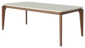 Mesa Lauren Tampo Off White Fosco Base Natural 210cm - 70558 Sun House